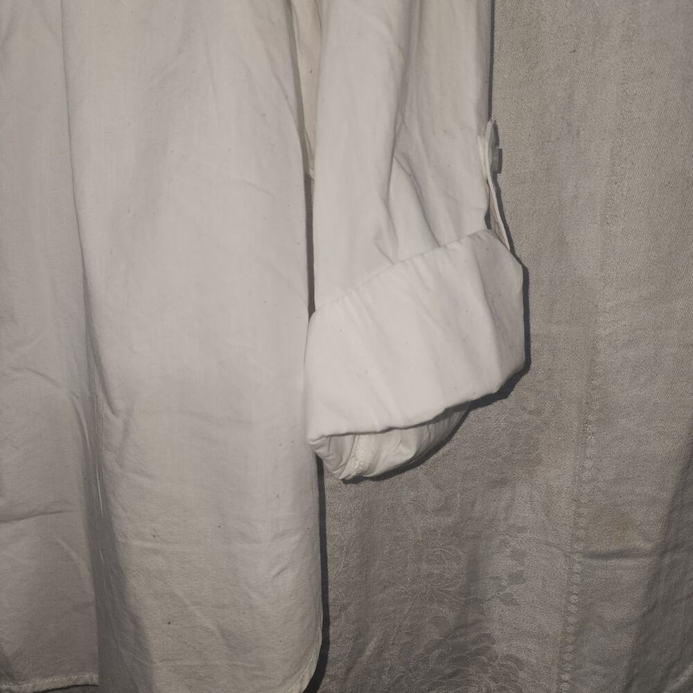 MAEVE for ANTHROPOLOGIE sz 22W Embroidered Floral White Button down Blouse Shirt - Picture 3 of 7